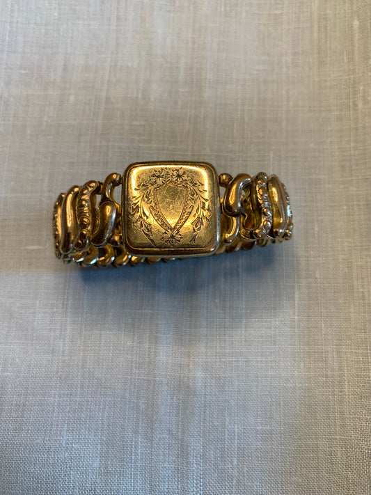 Square gold-filled sweetheart bracelet